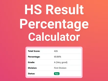 HS Result Percentage Calculator