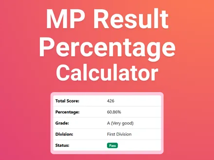 Madhyamik Result Percentage Calculator