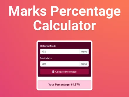 Marks Percentage Calculator