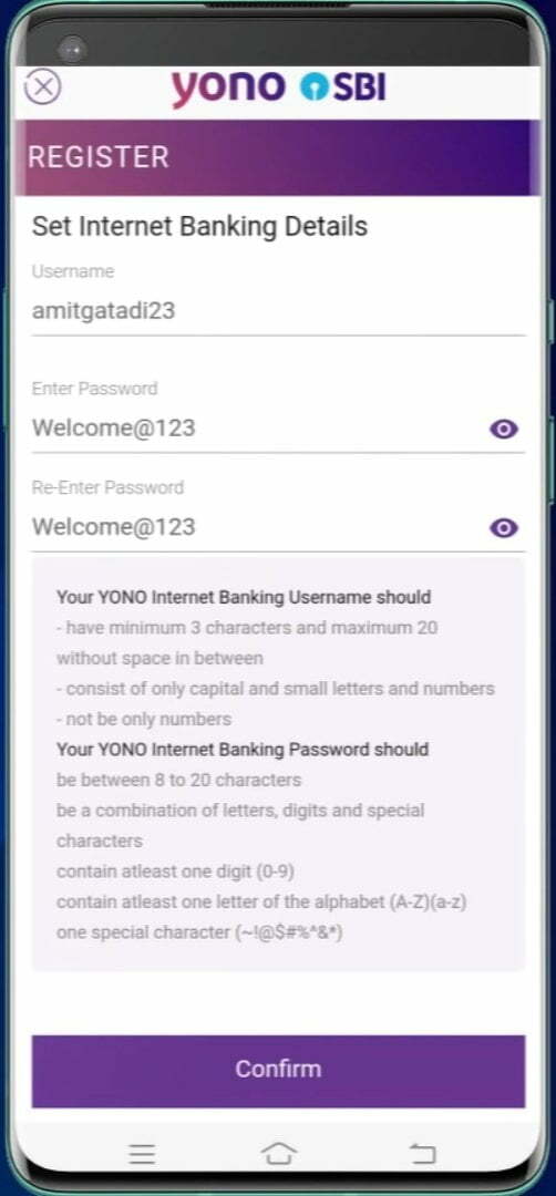 YONO SBI App Registration