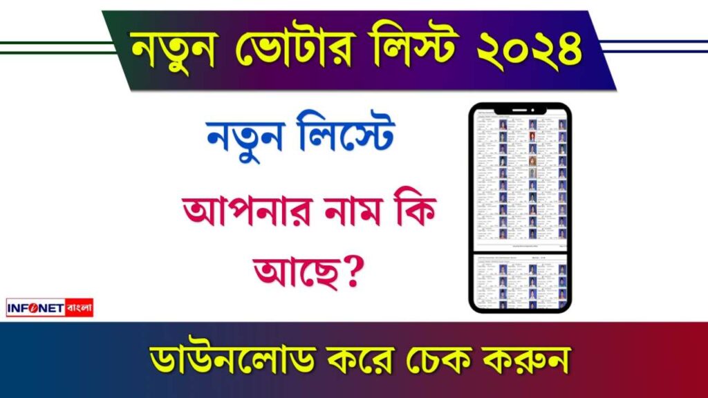 নতুন ভোটার লিস্ট ২০২৪ প্রকাশিত হলো, ডাউনলোড করুন এইভাবে | New Voter List 2024 West Bengal Download PDF