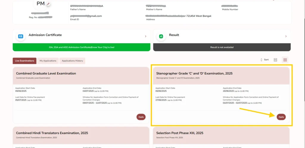 SSC Stenographer Recruitment 2025